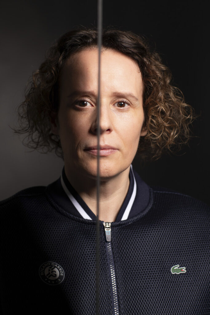 Portrait Gesicht geteilt Thema Herausforderungen